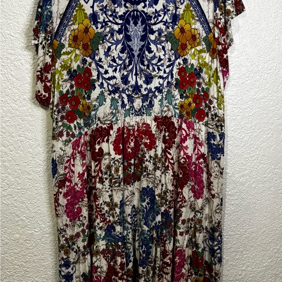 Johnny Was Multicolor Floral Midi Dress - Picture 6 of 9